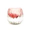 Honeycomb Ruby Lustre Glass Votive Candle Holder – Elegant Candle Stand for Warm Ambiance - 3.5 X 3.5 X 3.2"